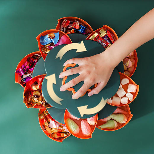 双层花瓣型旋转创意果盘sp 商品图7