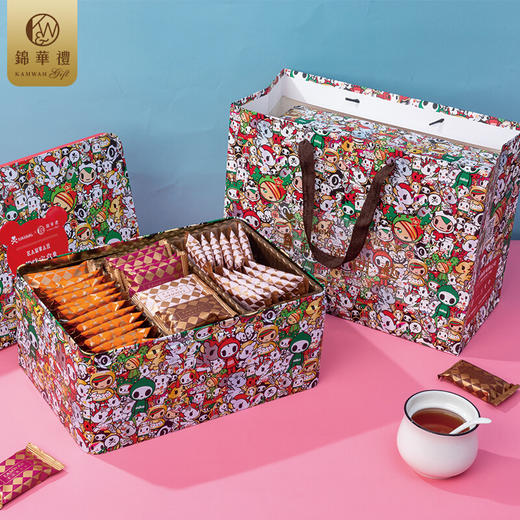 锦华糕点趣味宝盒765g手工原味蛋卷奶香酥曲奇饼干休闲零食伴手大礼包 商品图3