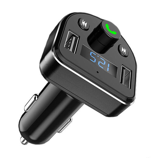 传枫 车载MP3蓝牙接收器12V/24V通用 FM发射免提通话车充点烟器一拖二 CF-5568 商品图3