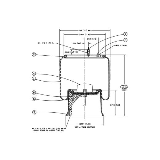 气囊空气弹簧气囊4023NP03适用部分富华空气悬架凡士通W01M586348（包邮） 商品图4