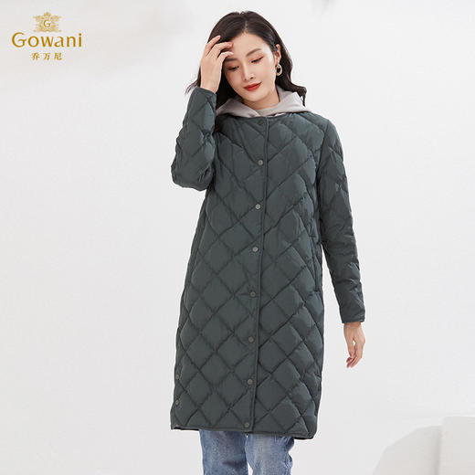 乔万尼新品羽绒服白鸭绒拼色设计减龄轻款EI4T616 商品图2