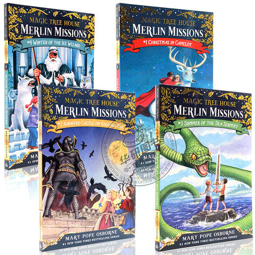 神奇树屋梅林的任务1-4册 英文原版 Merlin Mission 1-4 The Magic Tree House 29-32 进口儿童桥梁章节冒险小说 商品图1