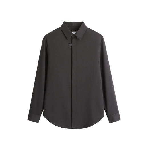 HIM漢崇  通勤商务修身微弹长袖衫男宴会婚礼职业正装衬衣2025秋季 商品图4