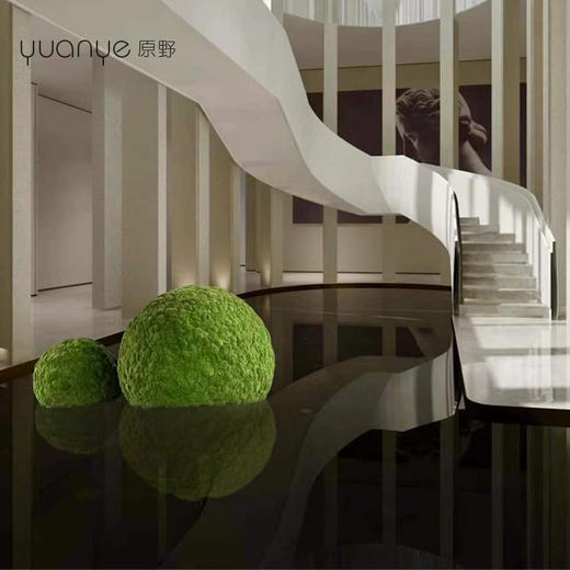 仿真永生苔藓球绿植造景摆件售楼部酒店会所软装中式花艺设计摆设 商品图2