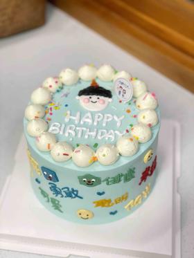 手绘男孩奶油蛋糕 下单前请仔细阅读商品详情