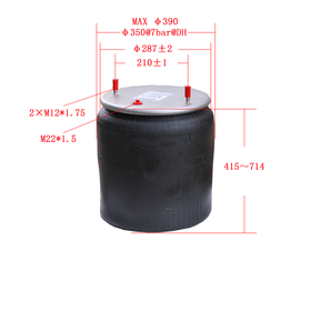 帕瑞德1R14-748空气弹簧替换康迪泰克Continental881气囊 BPW36气囊1V8966气囊 马牌空悬气囊