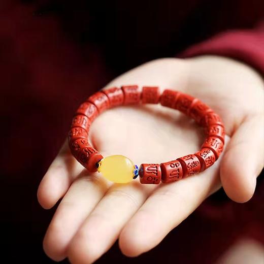 随形朱砂蜜蜡手串10mm 商品图0