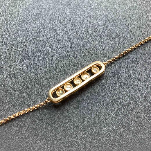 高冰种阳绿红翡黄翡彩灯翡翠手链18k黄金钻石镶嵌 商品图6