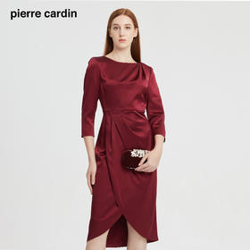 皮尔卡丹女装秋季新款端庄淑女气质礼服连衣裙P1386E1812T0
