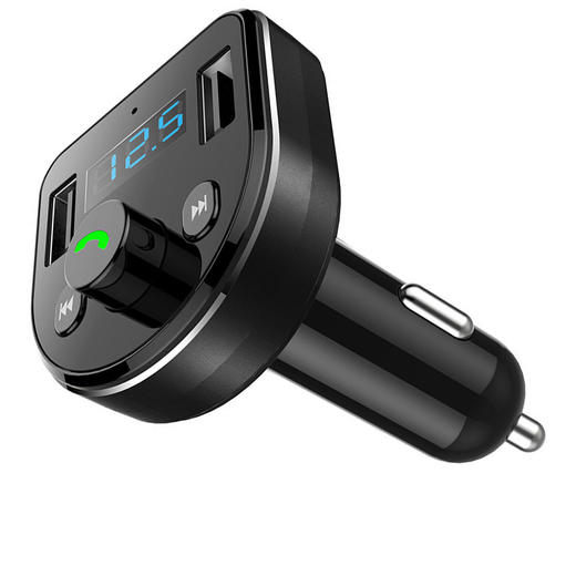 传枫 车载MP3蓝牙接收器12V/24V通用 FM发射免提通话车充点烟器一拖二 CF-5568 商品图2