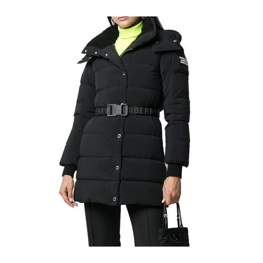 【二】BURBERRY 博柏利 女士弹力尼龙羽绒服 黑色 8021978 A1189 商品图0