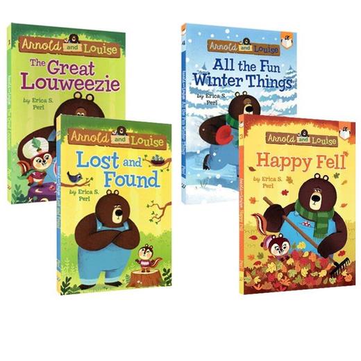 【490L-540L 赠原声音频】Arnold and Louise 4册 大熊和花栗鼠 企鹅社全彩桥梁章节书 商品图0