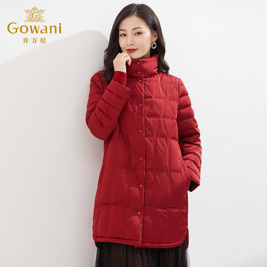 乔万尼新款羽绒服白鸭绒复古高级设计感保暖双面穿EI4T607 商品图2