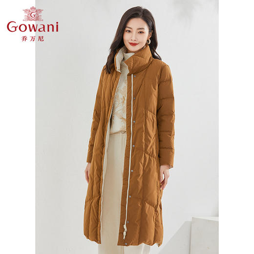 乔万尼新品羽绒服90白鸭绒高克重保暖长款EI4T600 商品图2