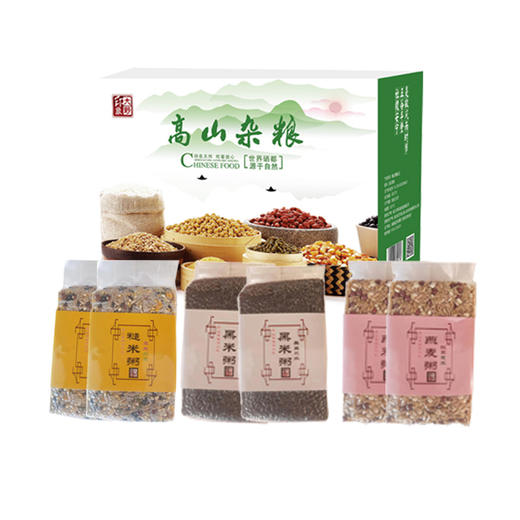 【恩施】大野印象 6种高山杂粮礼盒 约2.1kg【玉米糁350g、燕麦350g、糙米350g、红米350g、小麦仁350g、玉米燕麦糙米粥350g】 商品图0