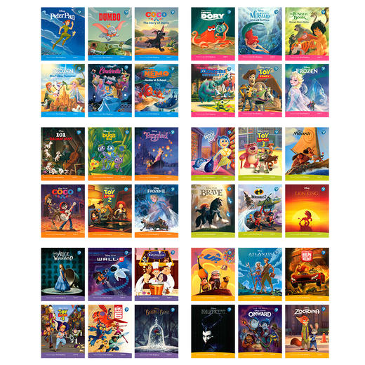 朗文培生迪士尼英语分级阅读 英文原版绘本 Disney Kids Readers 1-6级别36本 冰雪奇缘儿童经典故事6-15岁分级动画读物教材进口书 商品图1