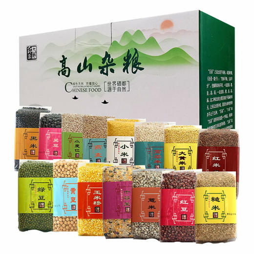 【恩施】大野印象 7种高山杂粮礼盒 约2.4kg【玉米糁350g、燕麦350g、糙米350g、红米350g、小麦仁350g、玉米燕麦糙米粥350g、十谷米350g】 商品图0