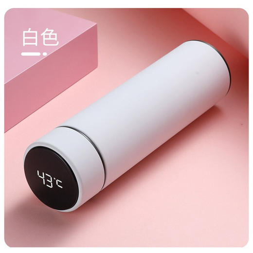 传枫 304不锈钢数显冷暖保温杯触摸LED液晶显示温度水杯热水杯商务杯 CF-605 商品图1