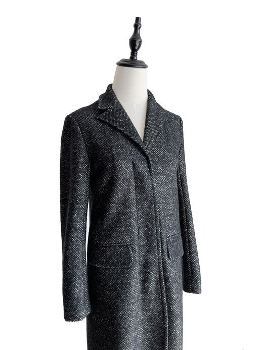 TYNVIE 复古小翻领修身长大衣 商品图2