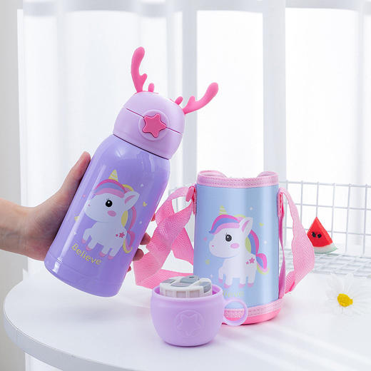 传枫 儿童保温杯热水杯鹿角杯保温壶学生杯H181 商品图2