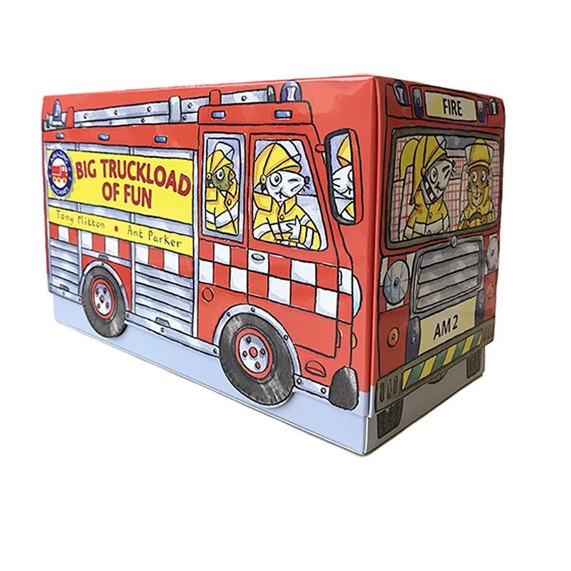 【宝莉爹书单·3-8岁】英文原版 神奇的机器 Amazing Machines Big Truckload of Fun 盒装14册 精装全彩图画书 消防车 飞机 火箭 交通工具科普绘本 赠10册音频