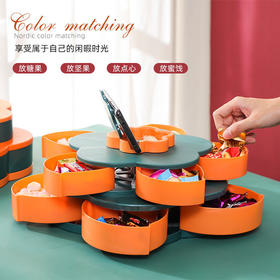 双层花瓣型旋转创意果盘sp