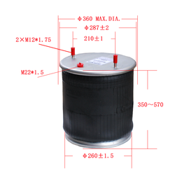 气囊空气弹簧MR4810C05 替换永力泰6338气囊马牌康迪泰克Continental帕瑞德 1R14-730