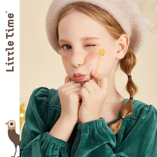 【断码清仓】littletime女童方领衬衫打底衫秋冬长袖新款春秋法式儿童上衣 商品图2