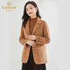 【羊绒】乔万尼新品双面绵羊毛大衣短款驼色西装EI4B543 商品缩略图2