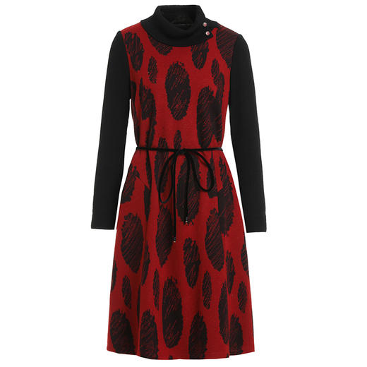 乔万尼新品绵羊毛连衣裙收腰显瘦烫钻设计EI4E502 商品图4