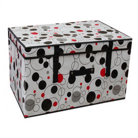 传枫 收纳盒 收纳箱大号有盖折叠衣物储物箱60X40X30（颜色随机发货） CF-2348