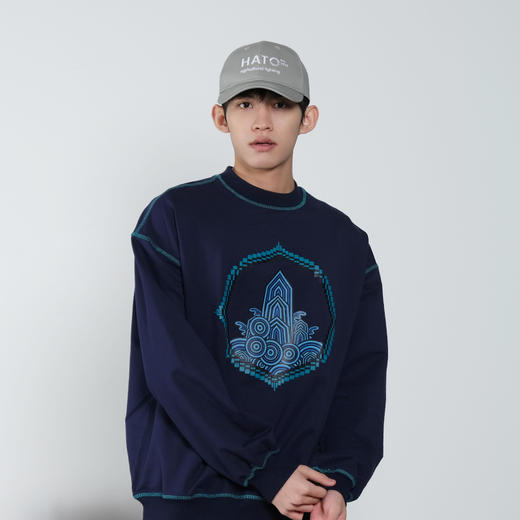 故宫博物院 海水江崖印花卫衣【预计下单后5日内发货】 商品图1