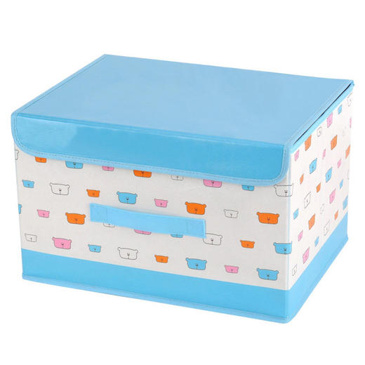 传枫 收纳盒 收纳箱大号有盖折叠衣物储物箱60X40X30（颜色随机发货） CF-2348 商品图1