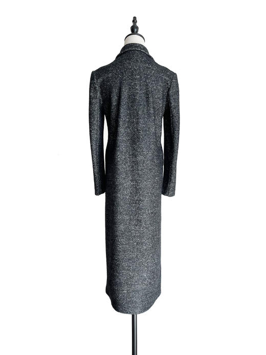 TYNVIE 复古小翻领修身长大衣 商品图4