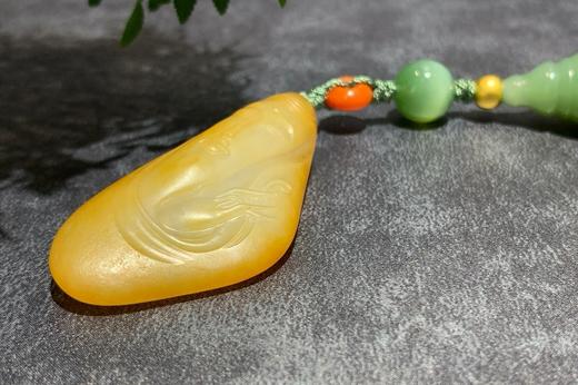【御珠宫坊·传藏系列】新疆糖黄玉手持珠 商品图6