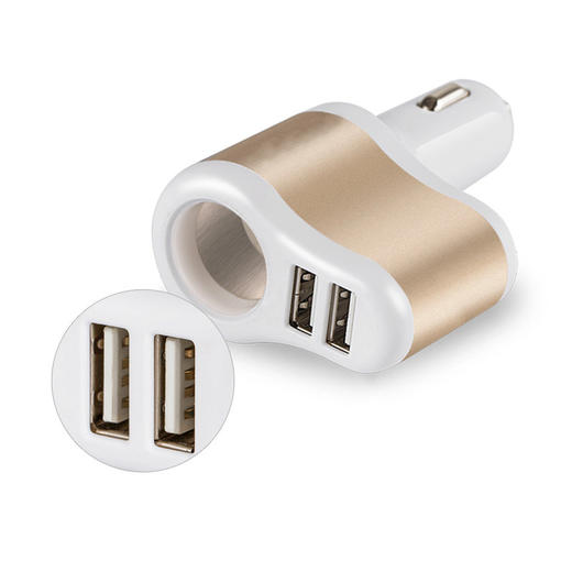 传枫 多功能车载充电器双USB单孔车充点烟器手机充电器（颜色随机发货）CF-9008 商品图2