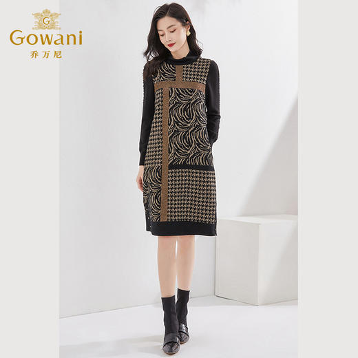 【100%绵羊毛】乔万尼冬新款毛呢连衣裙EI4E522 商品图2