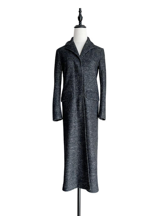 TYNVIE 复古小翻领修身长大衣 商品图7