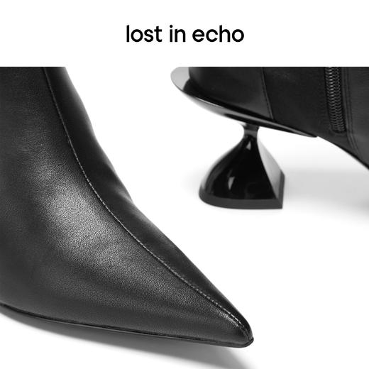lost in echo x VIVIANO 设计师原创秋冬尖头中跟收口靴 商品图4