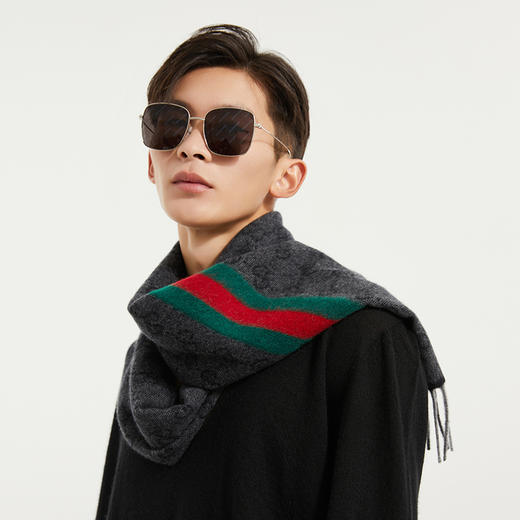 GUCCI 古驰 Gucci围巾 男女通用款羊毛双G时尚长款围巾 570603 3GB18 4068 商品图2