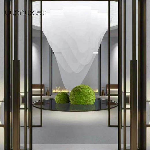 仿真永生苔藓球绿植造景摆件售楼部酒店会所软装中式花艺设计摆设 商品图4