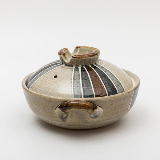 日本原产sajitoki佐治陶器万古烧陶土锅砂锅炖锅汤锅煮锅9号 商品图2