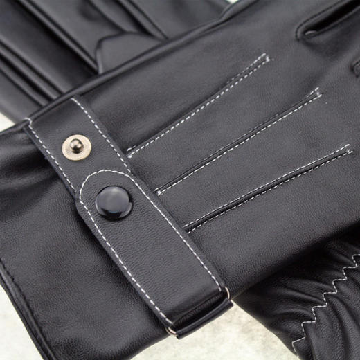 传枫 两付装仿皮手套秋冬季手套皮面男女保暖骑行手套CF-5863 商品图4