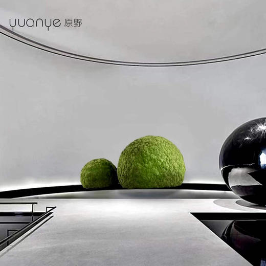 仿真永生苔藓球绿植造景摆件售楼部酒店会所软装中式花艺设计摆设 商品图0