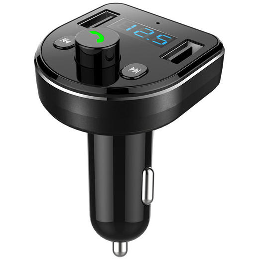 传枫 车载MP3蓝牙接收器12V/24V通用 FM发射免提通话车充点烟器一拖二 CF-5568 商品图1