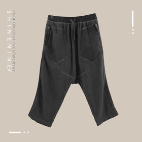 20AW-PNT1101异形口袋染色掉档九分卫裤