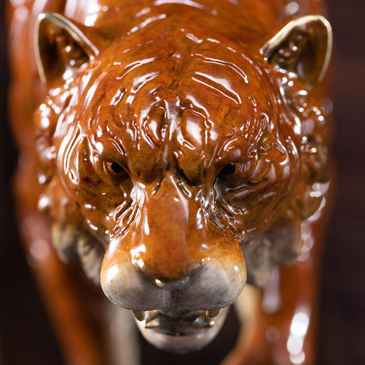 【朱炳仁铜】八面威风 铜艺摆件 虎年摆件 非遗技艺 新年礼物 商品图4