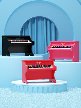 铭塔木制小钢琴25键/30键机械可弹奏钢琴