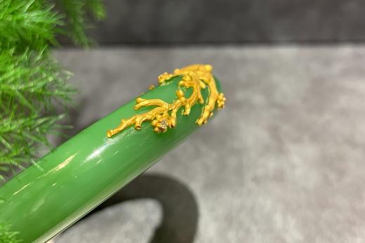 【御珠宫坊·传承系列】金镶碧玉手镯54mm 商品图7