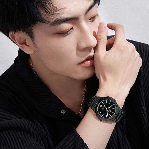 依波(EBOHR）潮流简约防水夜光机械表男士手表3659 商品图2